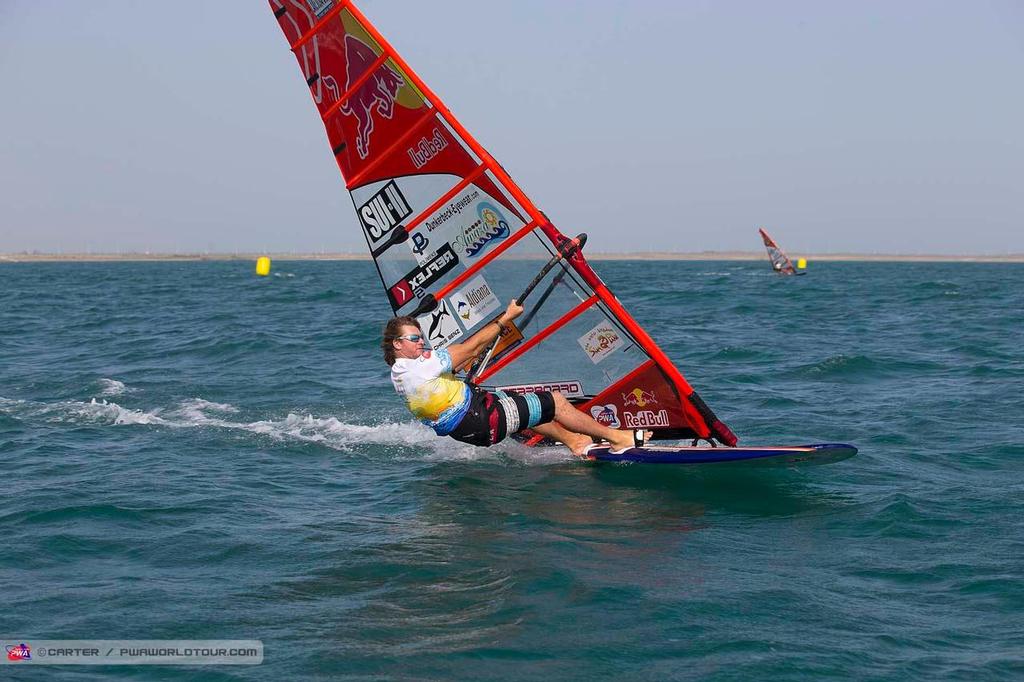 Bjorn Dunkerbeck - 2014 PWA Awaza World Cup, Day 2 ©  Carter/pwaworldtour.com http://www.pwaworldtour.com/